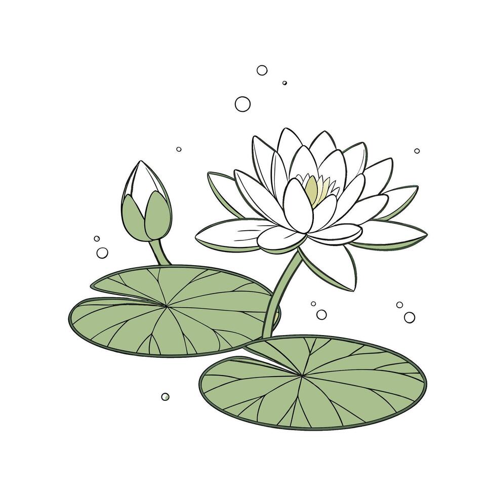 Vibrant Lily Pad Artwork vector