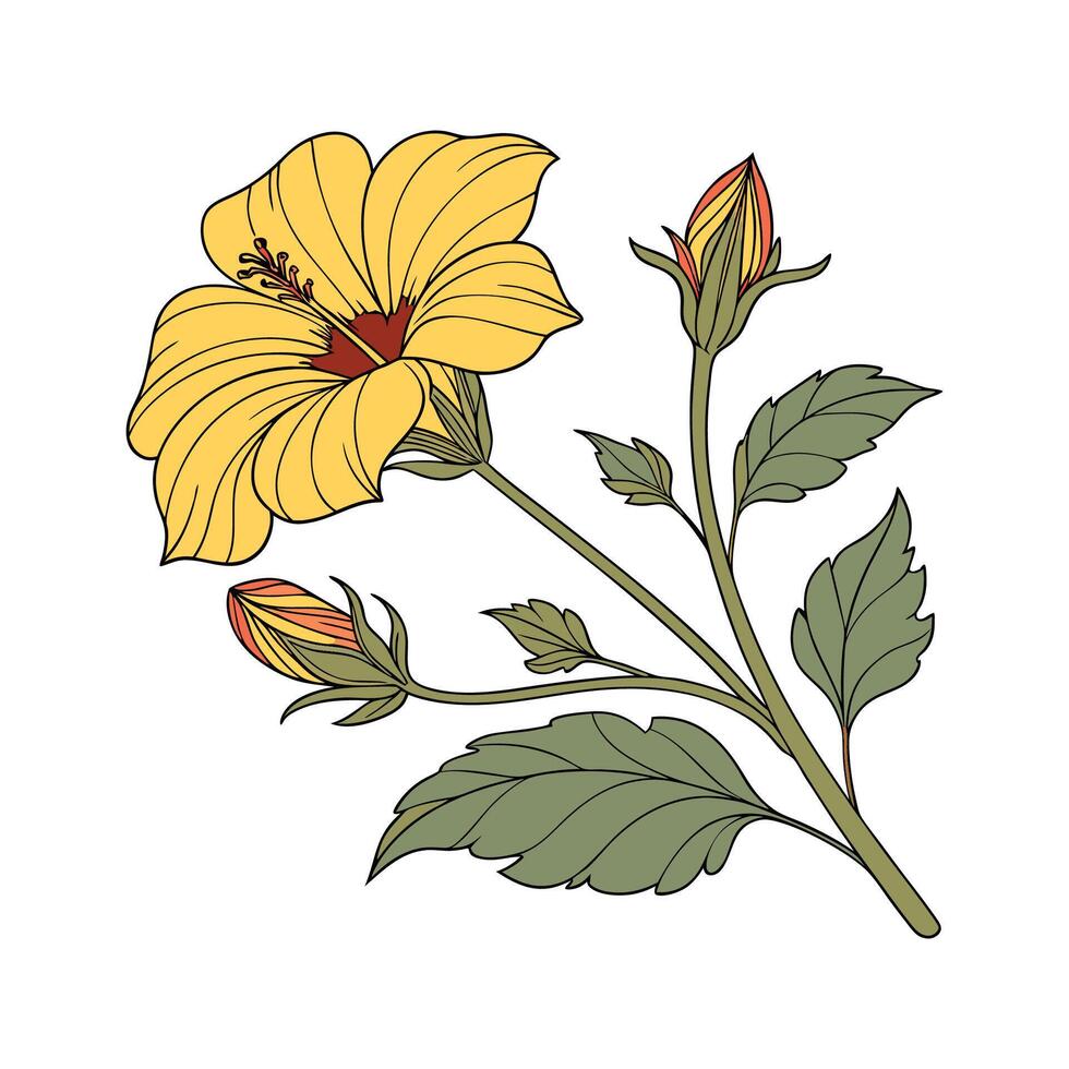 Charming Mexican Sunflower Artwork vector