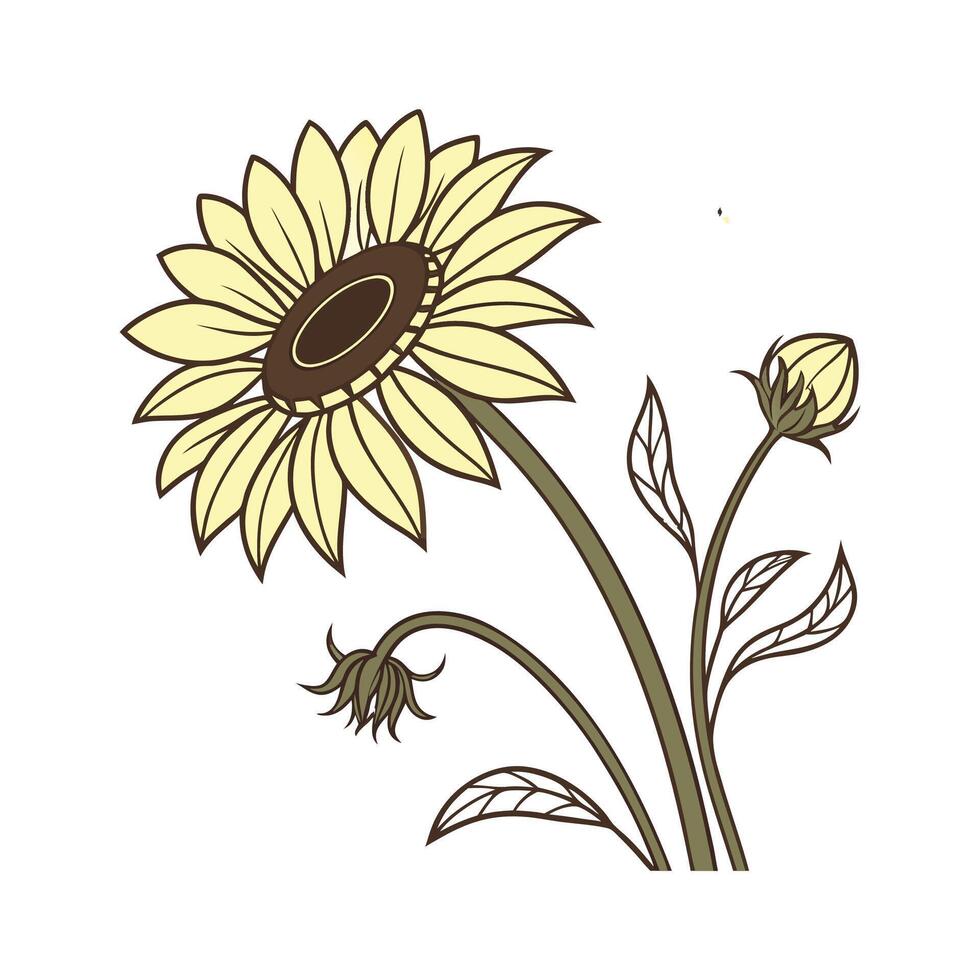 Charming Sunflower for Unique Decor vector