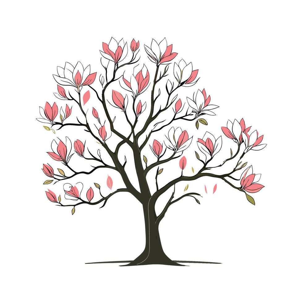 Charming Tulip Tree for Creative Decor vector