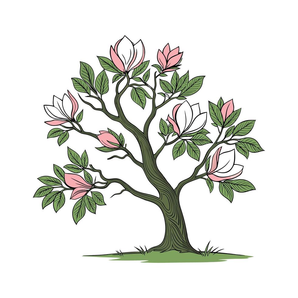 Majestic Tulip Tree for Stunning Decor vector