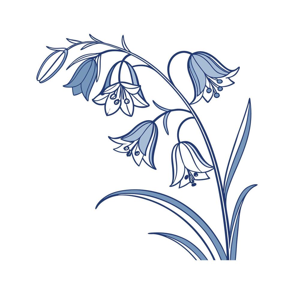 Vibrant Virginia Bluebell for Creative Displays vector