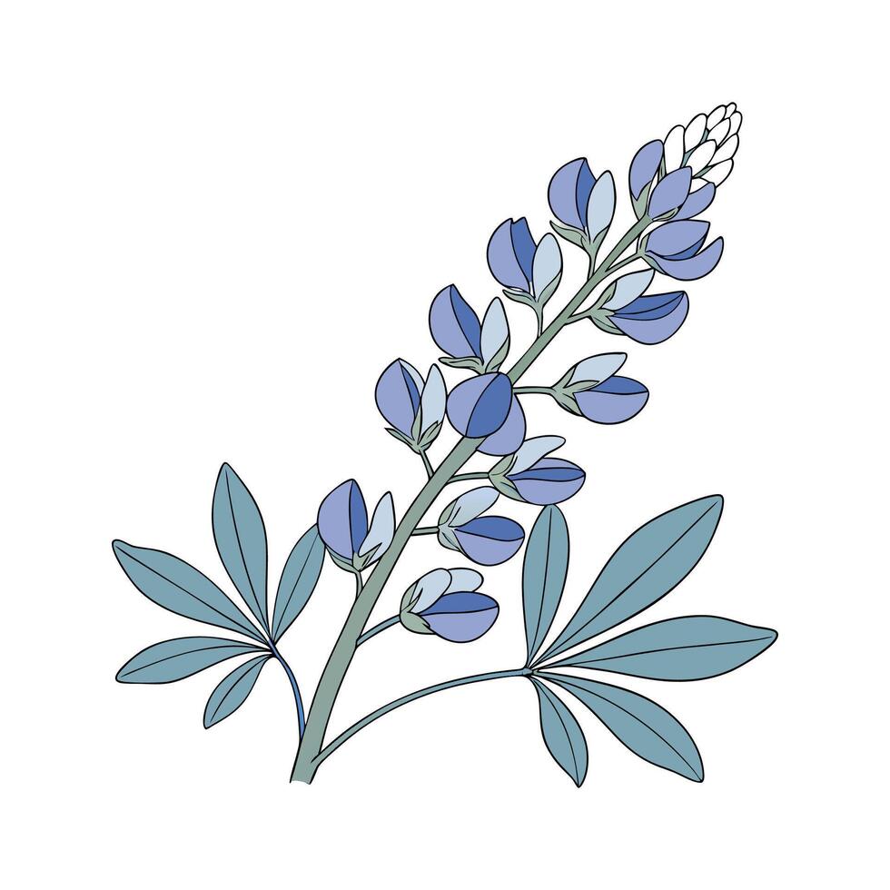 Vibrant Wild Indigo for Creative Displays vector
