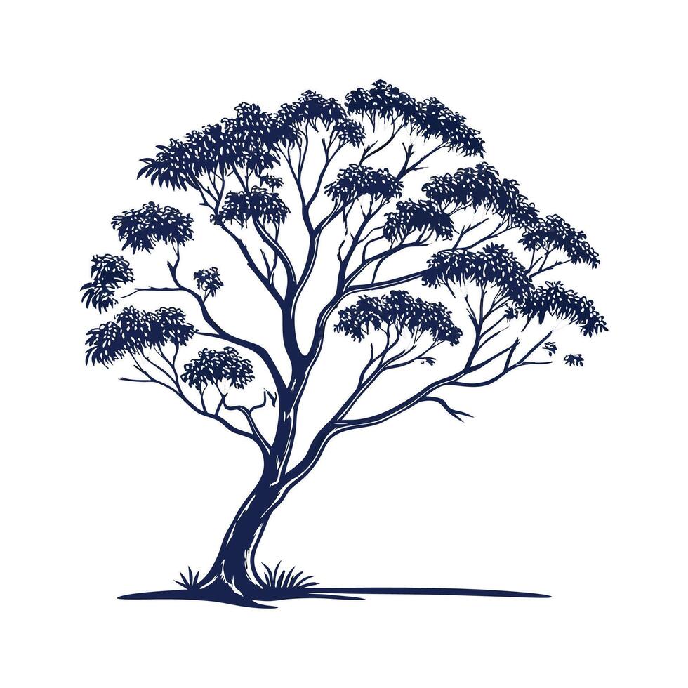 Eucalyptus Tree Bold Outline for Artistic Use vector