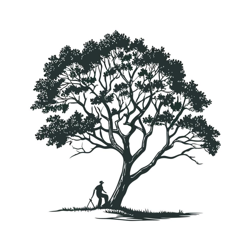 Charming Indian Jujube Tree Outline for Art vector