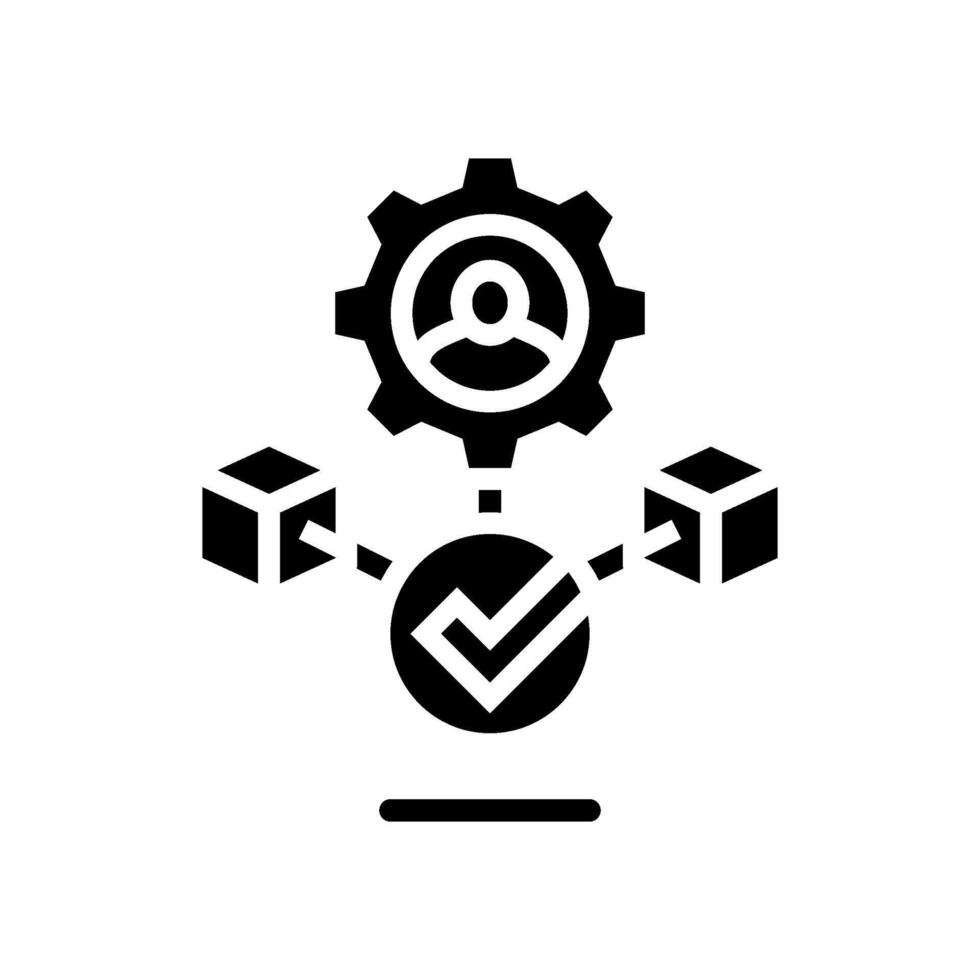 node validator decentralized application glyph icon illustration vector
