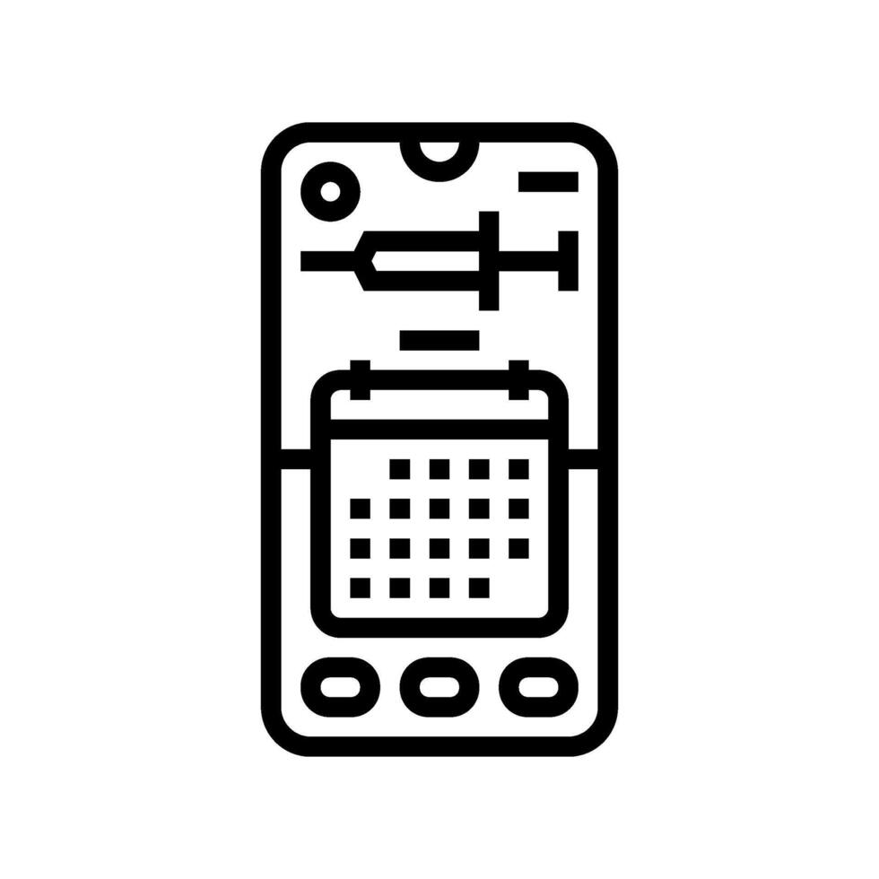 immunization tracker healthcare innovation line icon illustration vector
