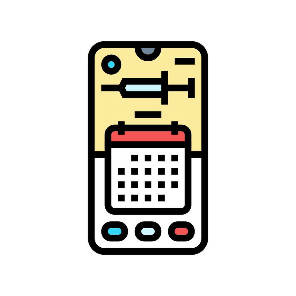 immunization tracker healthcare innovation color icon illustration vector