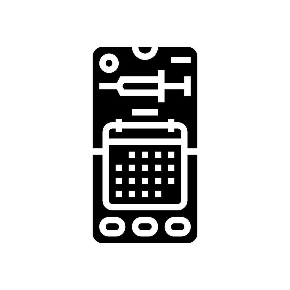 immunization tracker healthcare innovation glyph icon illustration vector