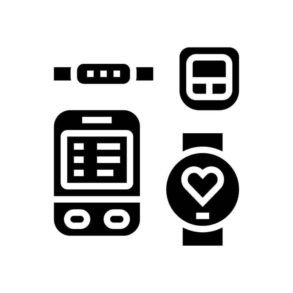 remote diagnostics tool healthcare innovation glyph icon illustration vector