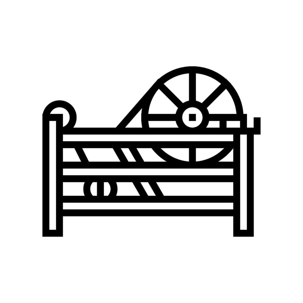 steam engine industry line icon illustration vector