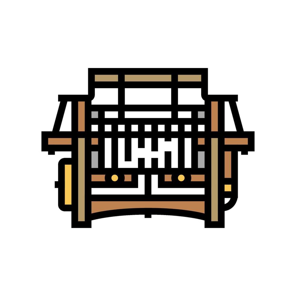 power loom industry color icon illustration vector