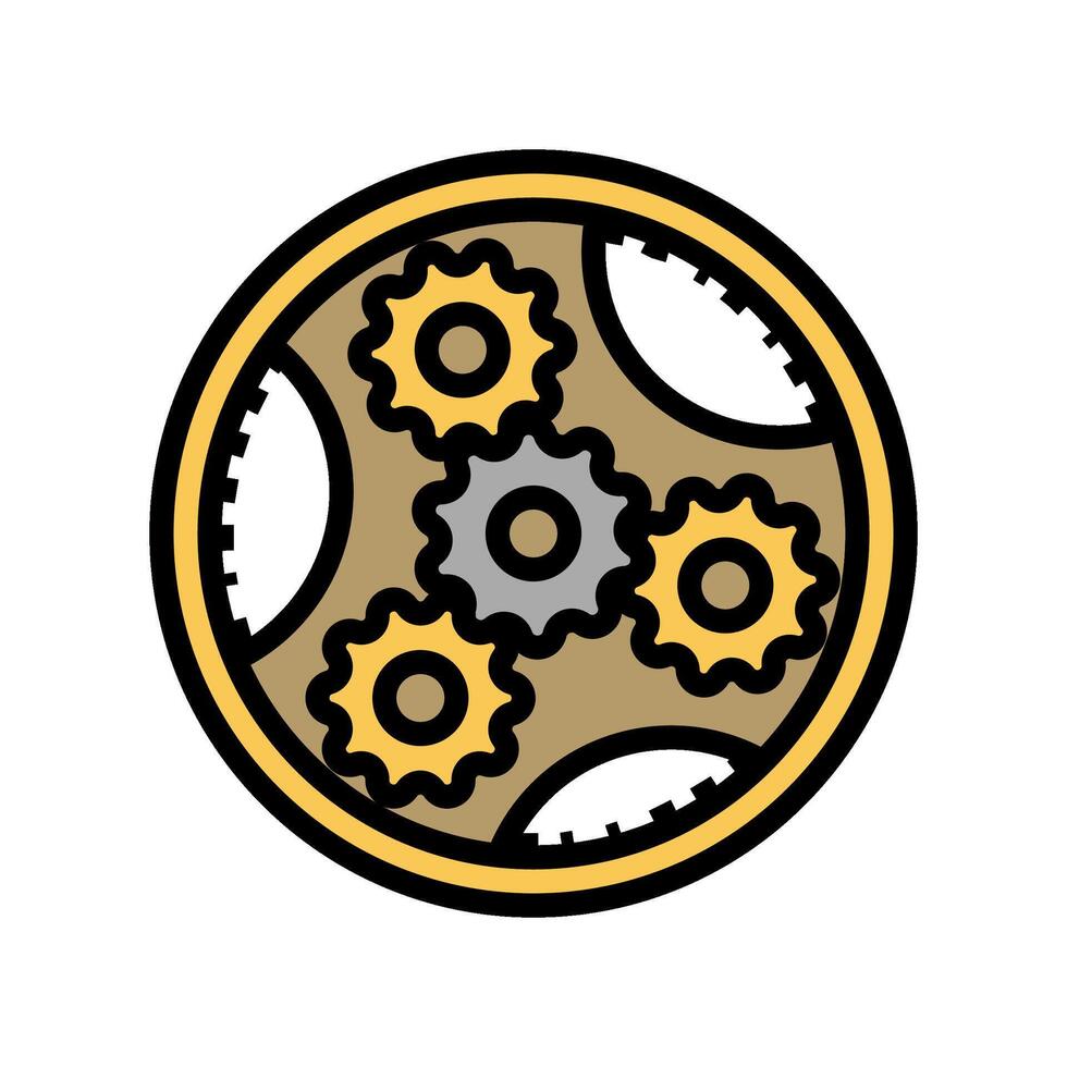 gear mechanism industry color icon illustration vector