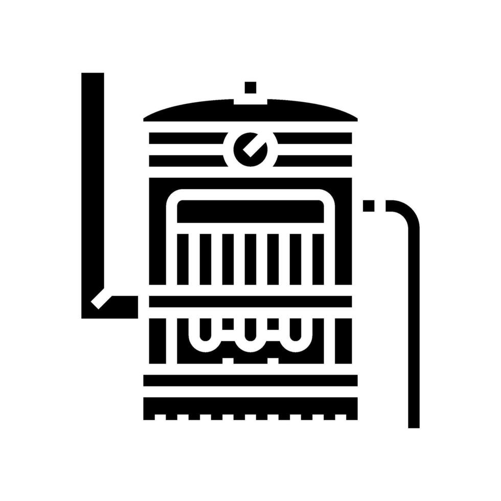 steam powered pump industry glyph icon illustration vector