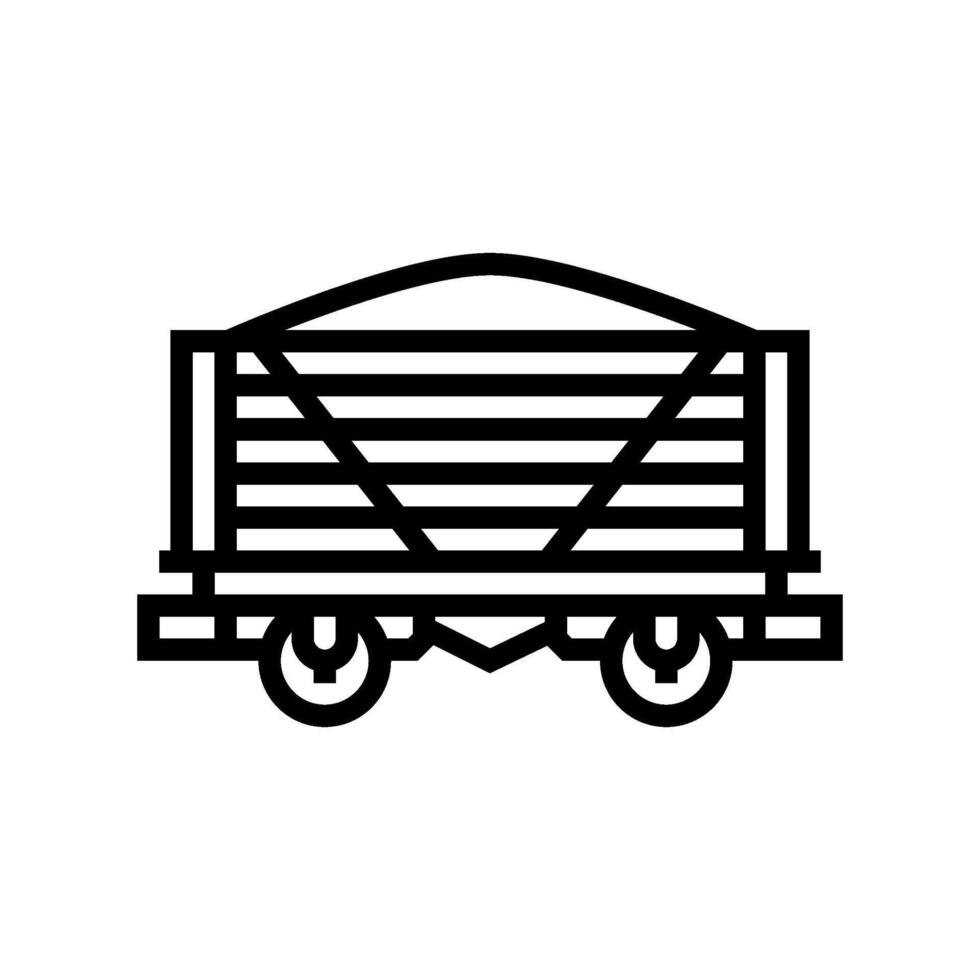coal wagon industry line icon illustration vector