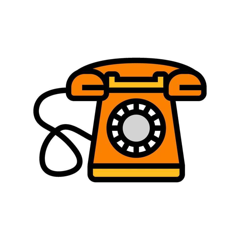 telephone industry color icon illustration vector