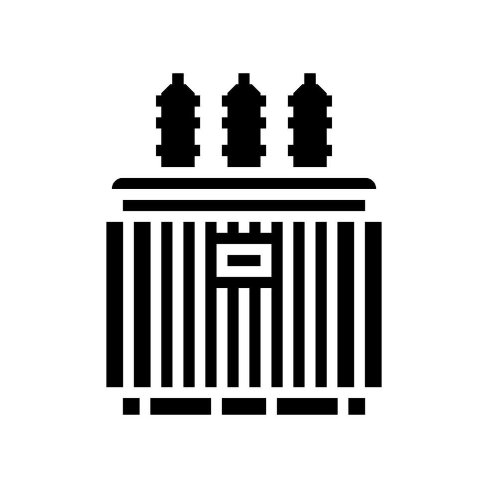 electrical transformer industry glyph icon illustration vector
