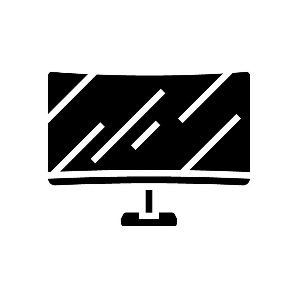 digital display screen industry glyph icon illustration vector