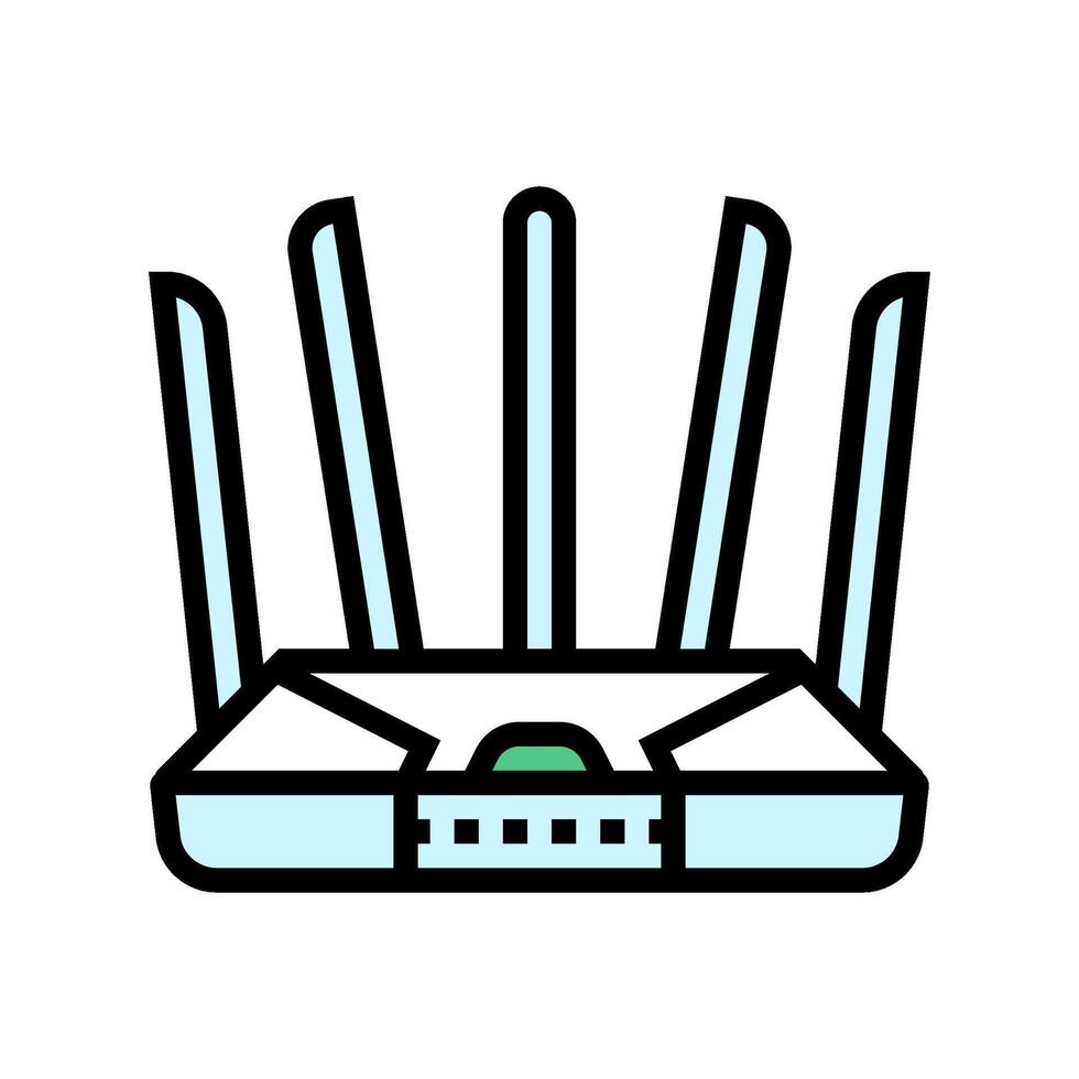 wireless router industry color icon illustration vector