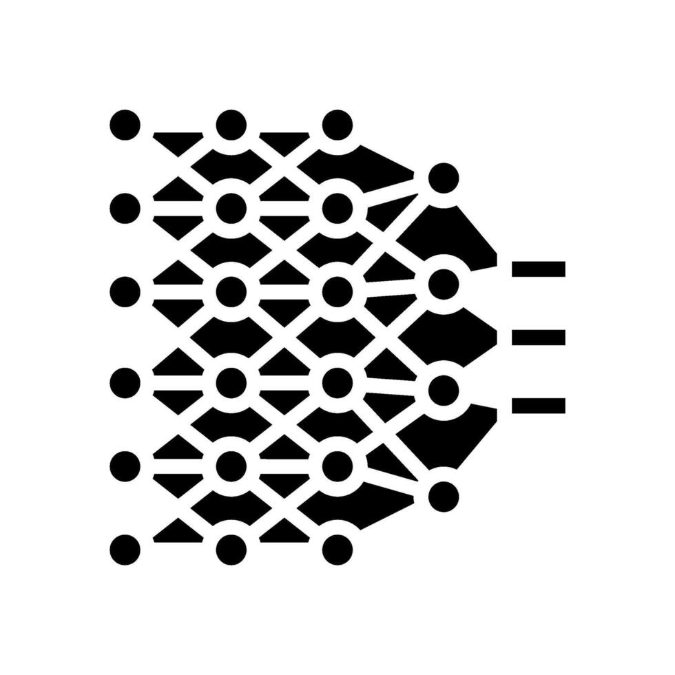 deep learning layers machine glyph icon illustration vector