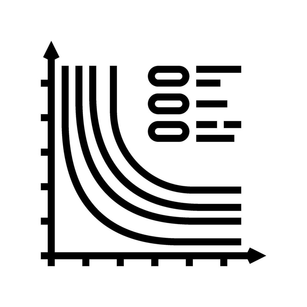 loss function chart machine learning line icon illustration vector