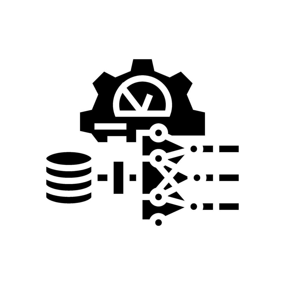 hyperparameter tuning machine learning glyph icon illustration vector