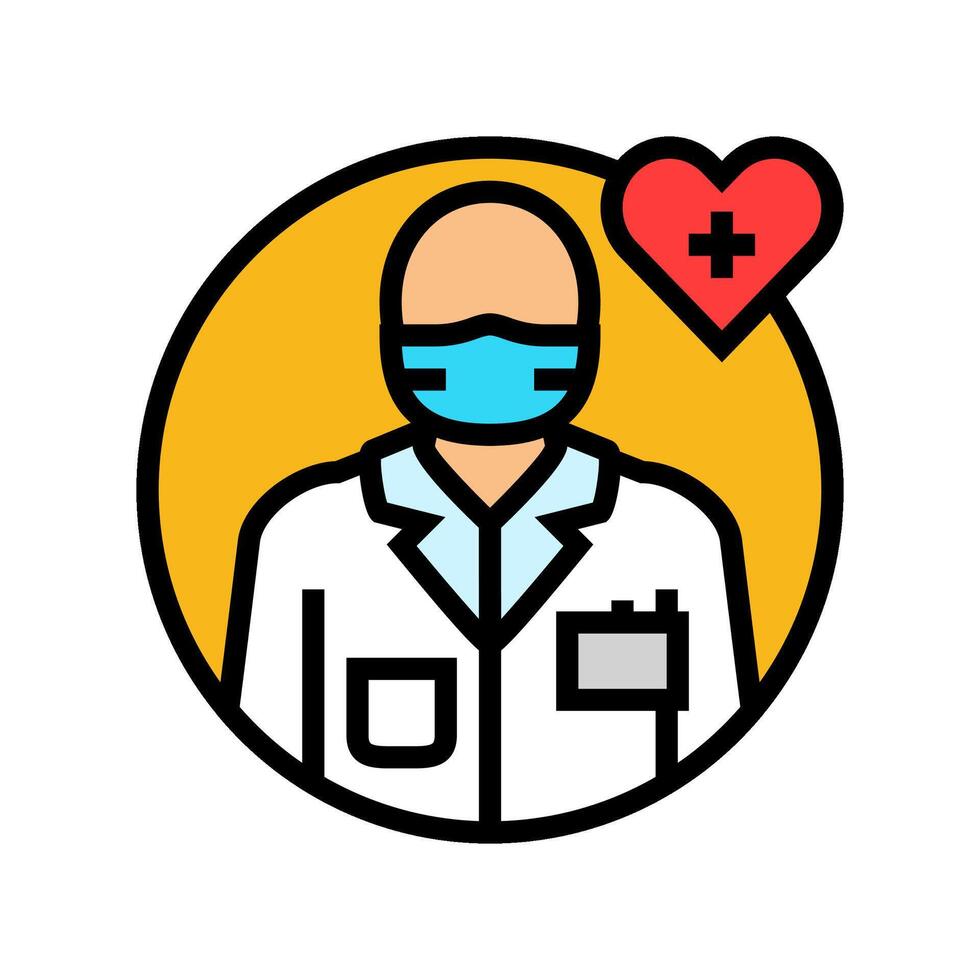 healthcare provider medicine color icon illustration vector