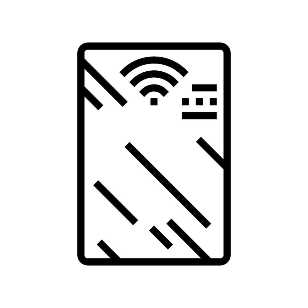 mirror smart home line icon illustration vector