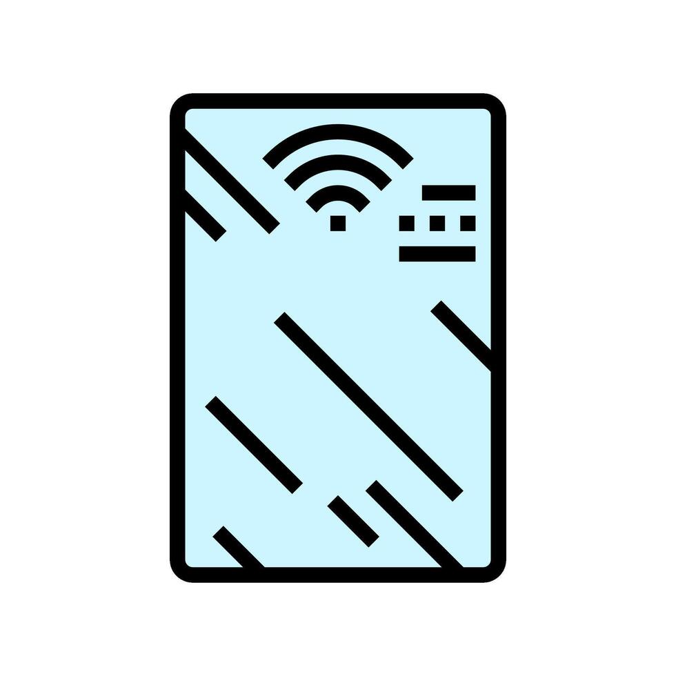 mirror smart home color icon illustration vector