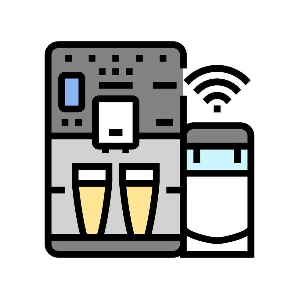 coffee machine smart home color icon illustration vector