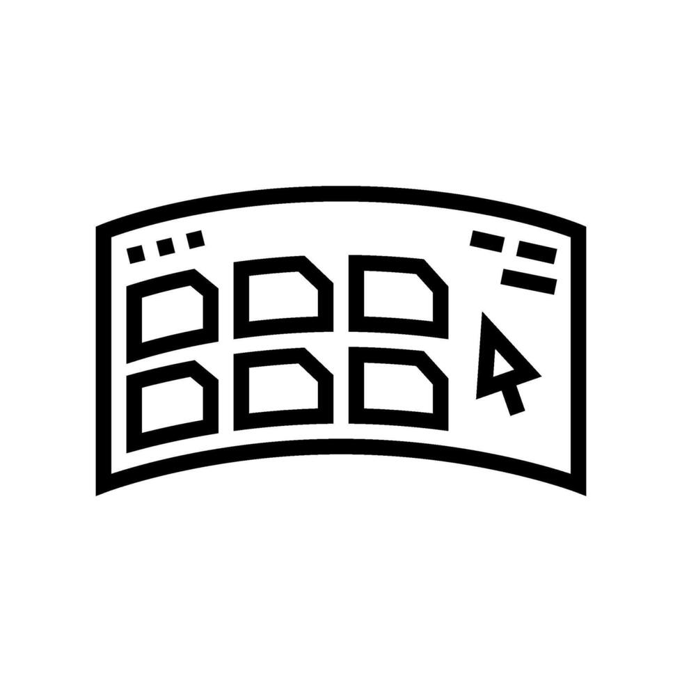 virtual user interface augmented reality line icon illustration vector