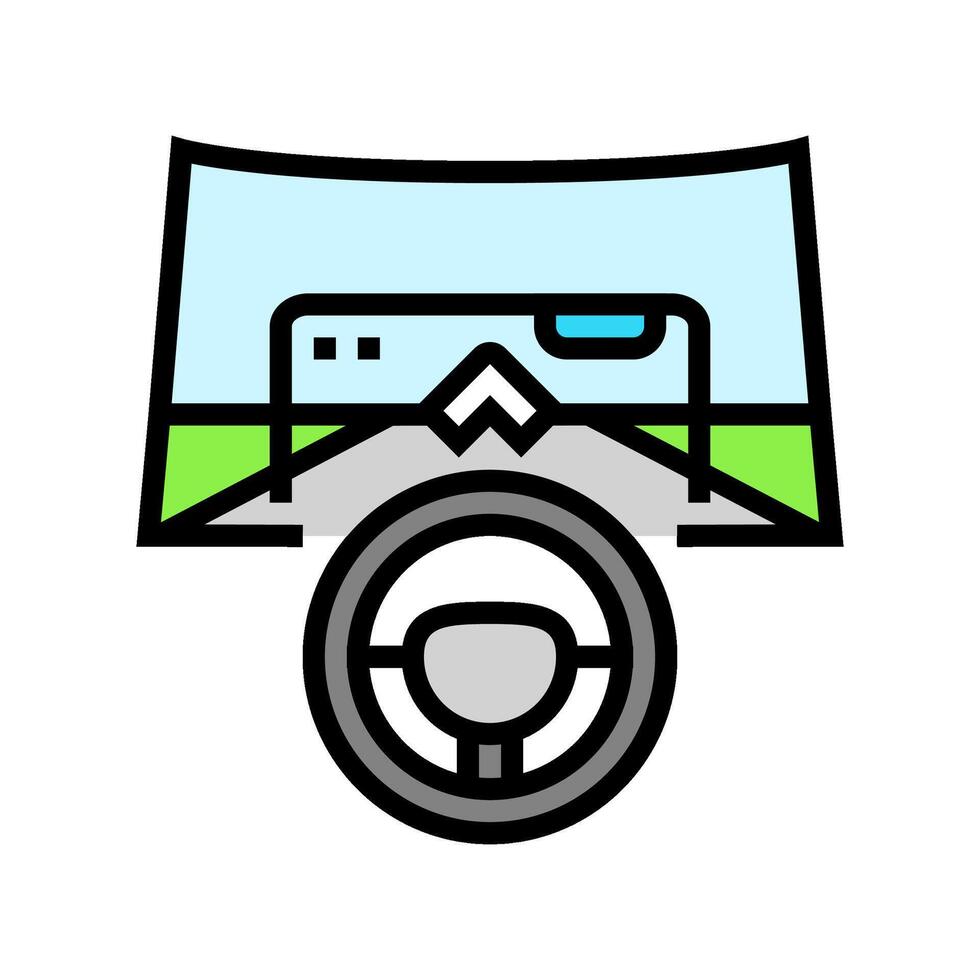 head up display hud augmented reality color icon illustration vector