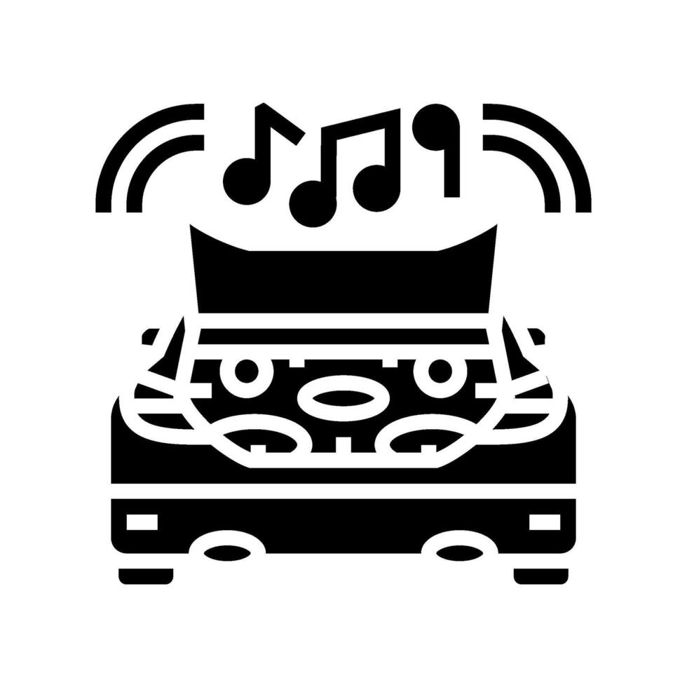 car entertainment system glyph icon illustration vector