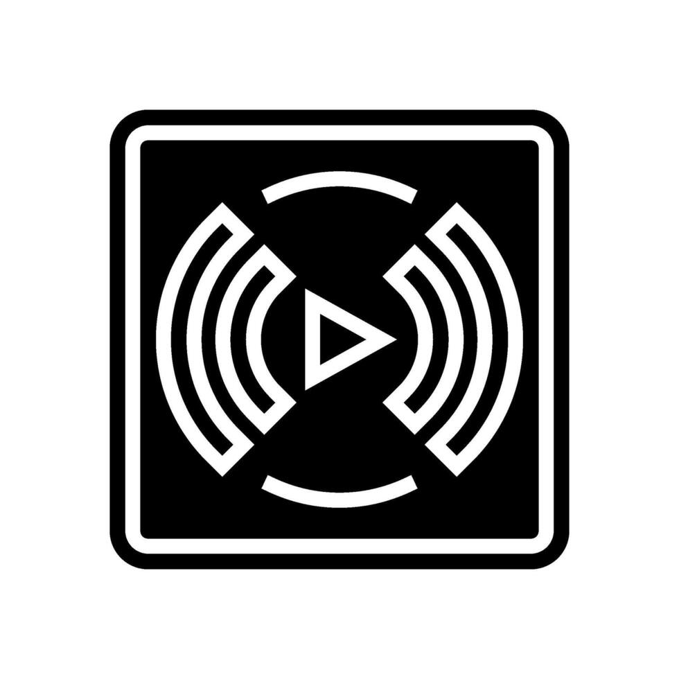 streaming service app auto tainment glyph icon illustration vector