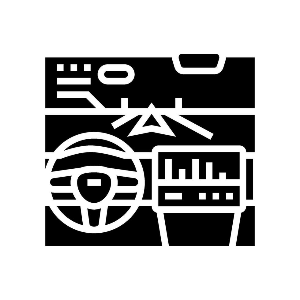 augmented reality head up display glyph icon illustration vector