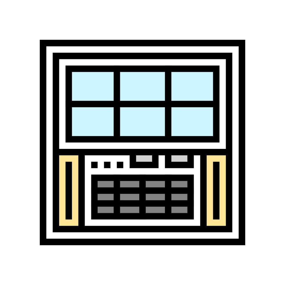 window air conditioner unit color icon illustration vector