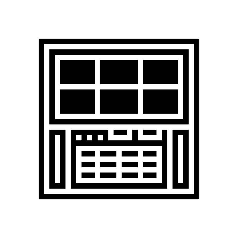 window air conditioner unit glyph icon illustration vector