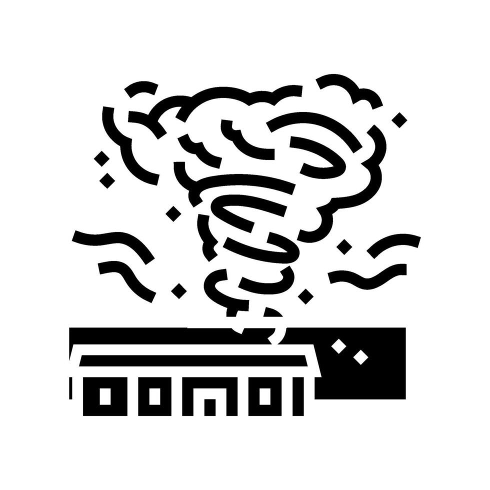 tornado mobile home glyph icon illustration vector