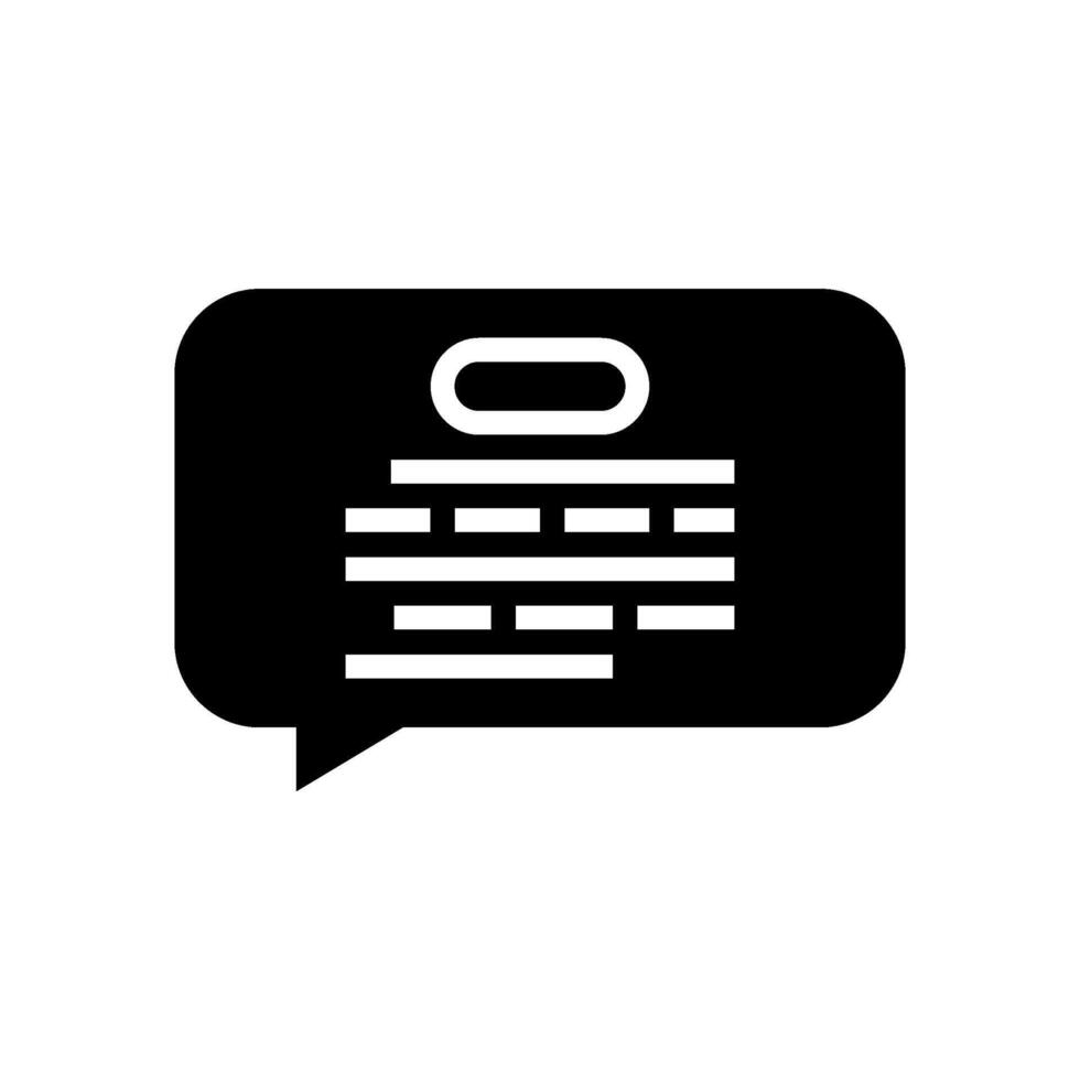 speech bubble nlp glyph icon illustration vector