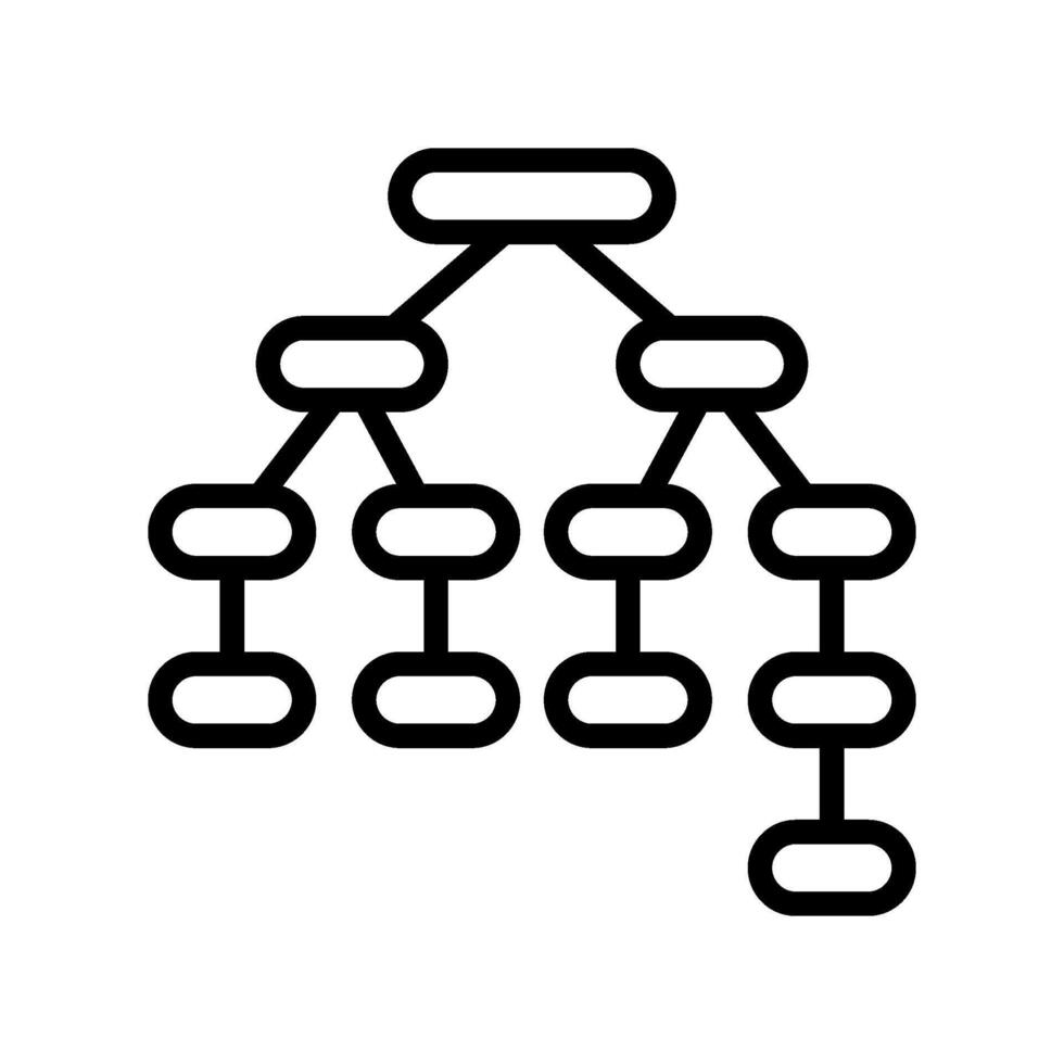 syntax tree nlp line icon illustration vector