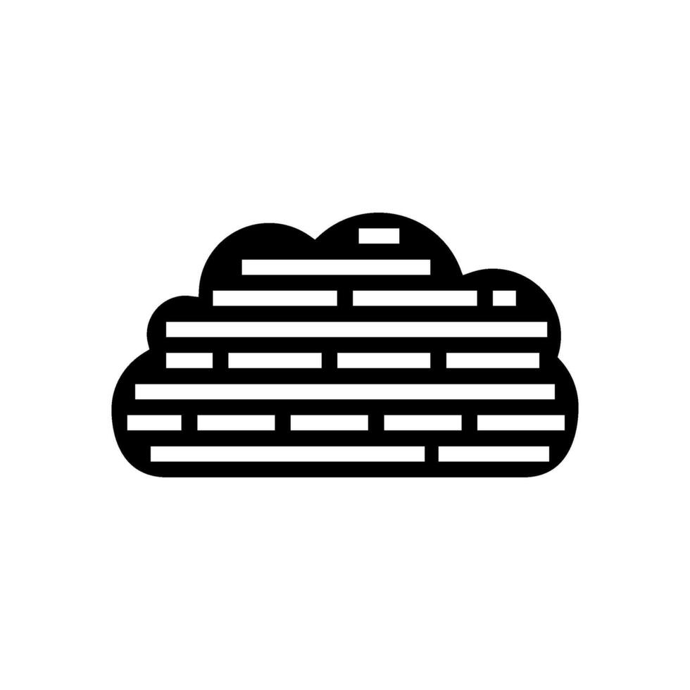 word cloud nlp glyph icon illustration vector