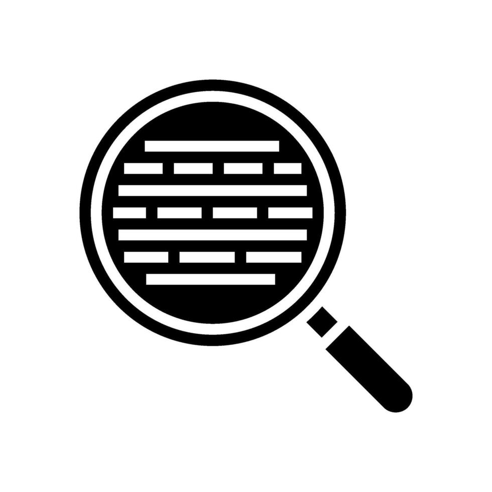 search magnifying glass nlp glyph icon illustration vector