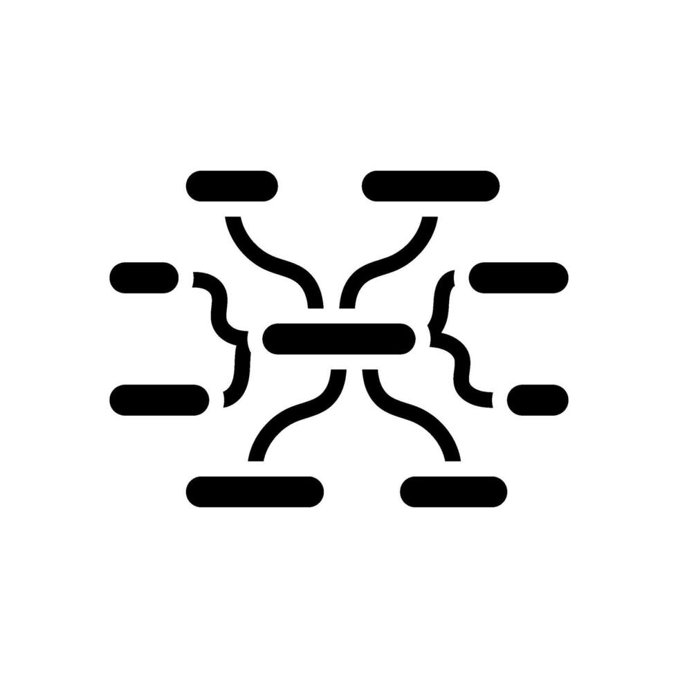 semantic web nlp glyph icon illustration vector