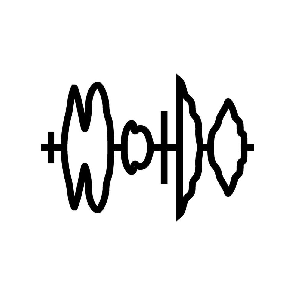 speech waveform nlp line icon illustration vector