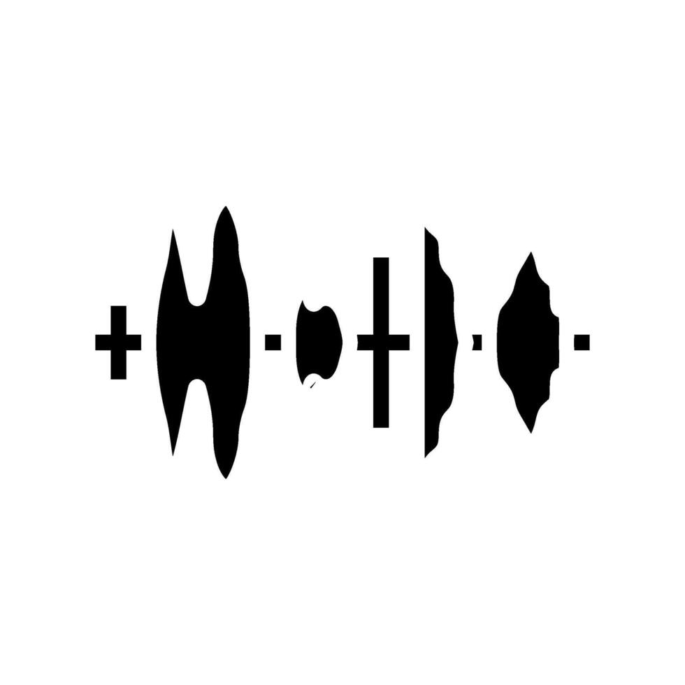 speech waveform nlp glyph icon illustration vector