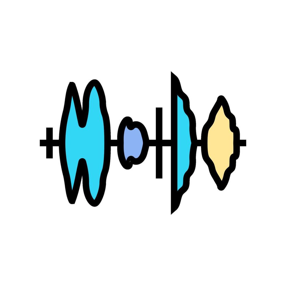 speech waveform nlp color icon illustration vector