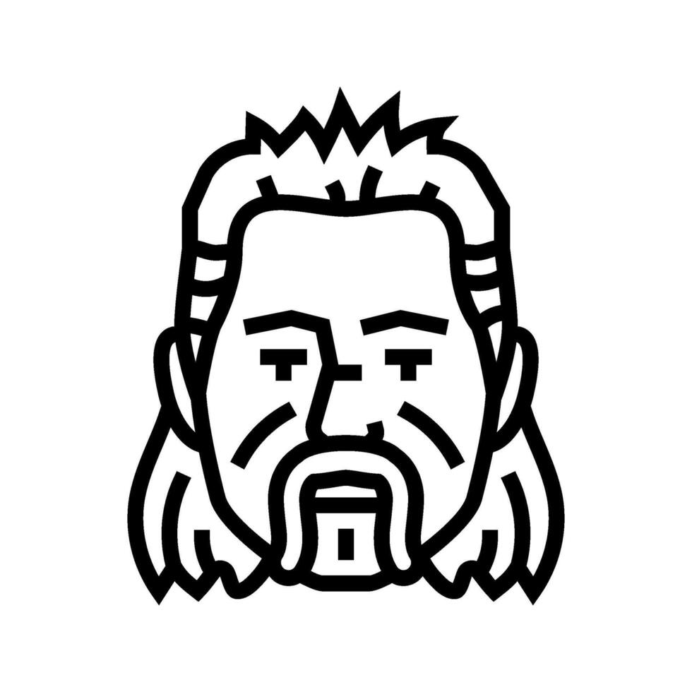 man avatar redneck line icon illustration vector