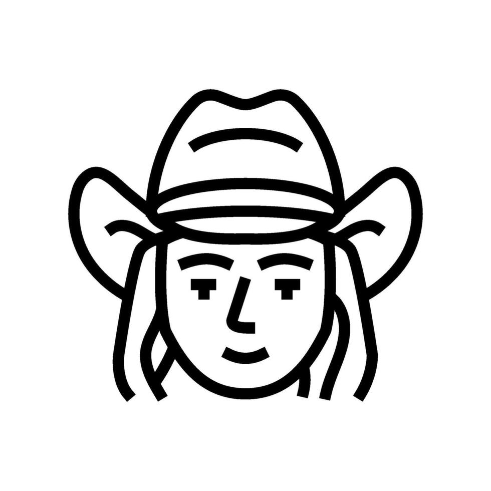 man redneck line icon illustration vector