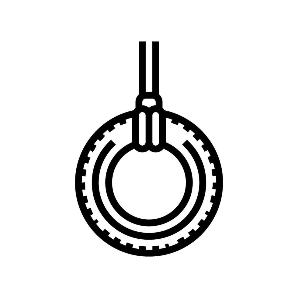 tire swing redneck line icon illustration vector