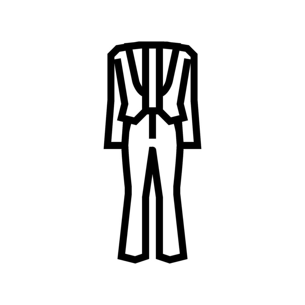 leather luxe suit stylish clothes line icon illustration vector